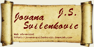 Jovana Svilenković vizit kartica